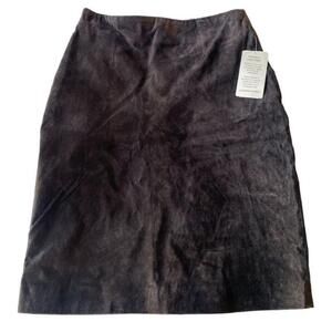 🆕Fairweather - 100% Leather Suede Pencil Slit Skirt